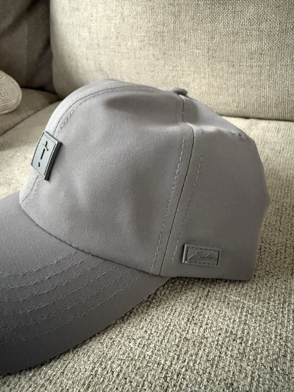 Exclaim Jesus Men Dad Hat Low Profile CHRISTIAN CROSS Grey Stone Brand New - Picture 3 of 10